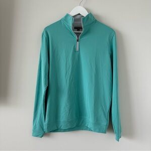 Peter Millar Quarter Zip Seafoam Wicking Green Pullover Small Jacket Long Sleeve